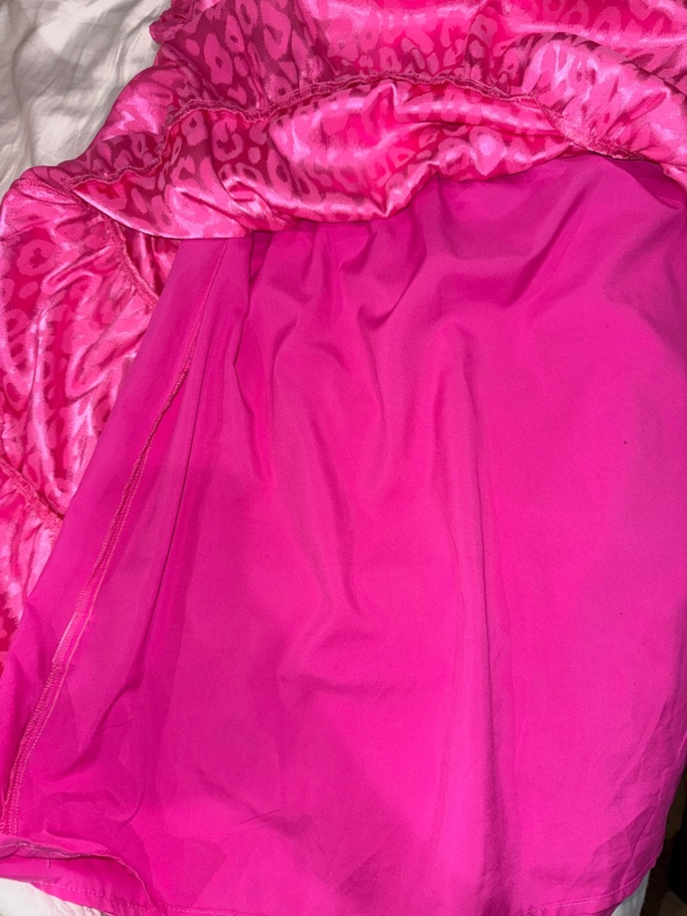 Hot Pink Ruffle Tiered Dress - Picture 5 of 5
